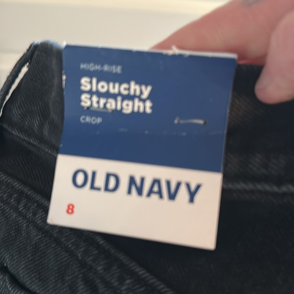 Old Navy Women’s high rise slouchy straight crop size 8 NWT - Picture 5 of 7